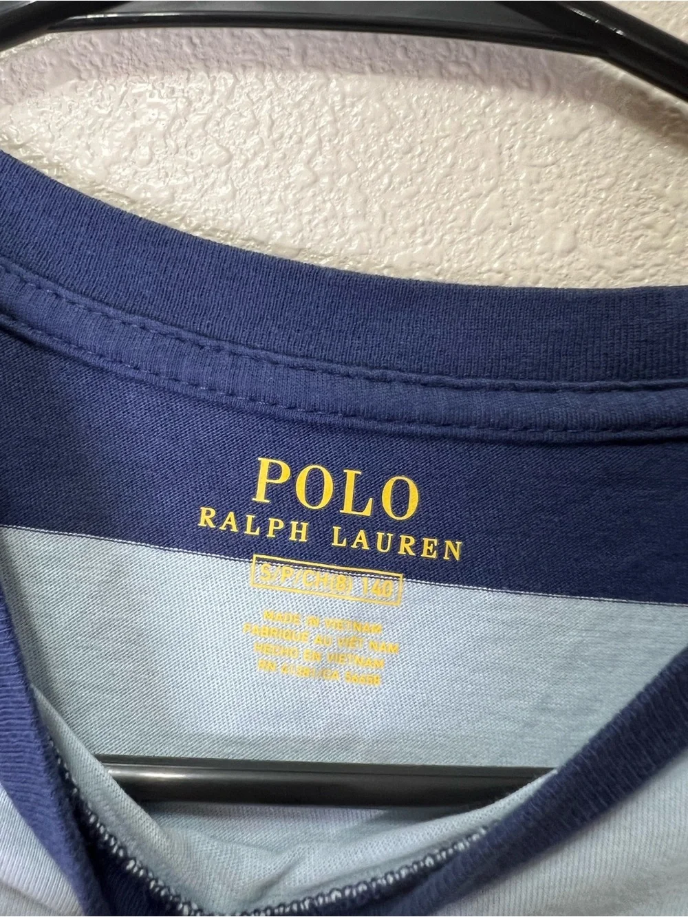 Ralph Lauren Polo Striped Tee in Navy & Light Blue